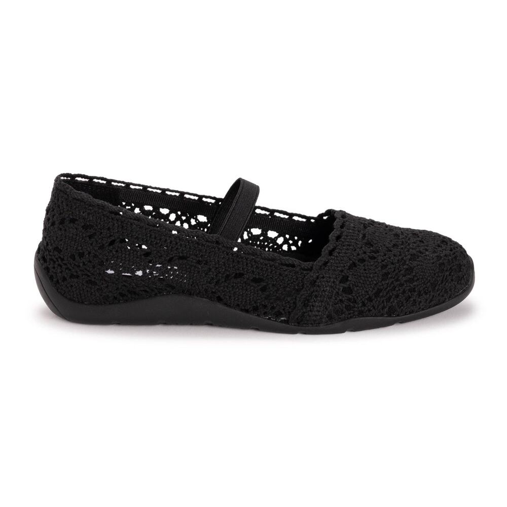 MUK LUKS Black Ballerina Shoe Size 8.5